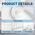 thumbnail image 3 of Men’s 100% Cotton T-Shirt – Soft, Breathable, Casual Fit, S-3XL, White, 3 of 6