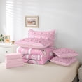 thumbnail image 6 of Homewish Pink Paisley 7pcs Bedding Comforter Set,Retro Bohemain Print Queen Bedding Sets,Rustic Flower Boho Queen Sheet Sets For Adult,Ultra Soft Home Decor Reversible, 6 of 8