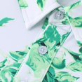 thumbnail image 4 of Conairie Men's Polo Shirts Moisture Wicking Performance Floral Print Short Sleeve Button Shirts Breathable Summer Casual Golf Tops Green S, 4 of 7