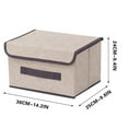 InsCrazy Cloth Storage Bins, Nonwoven Folding Organizer Storage Box