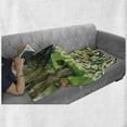 thumbnail image 6 of Spring Soft Flannel Fleece Blanket, Flower Garden in Recreation Park with Fresh Grass Field and Pond Nature Scene, Cozy Plush for Indoor and Outdoor Use, 50" x 60", Green and Brown, by Ambesonne, 6 of 6