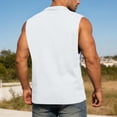 thumbnail image 4 of Tsivenald Mens Tank Tops Button Placket Sleeveless Loose Fit Pullover Shirts Crinkle Fabric with Chest Pocket Casual Tank Top for Men, 4 of 9