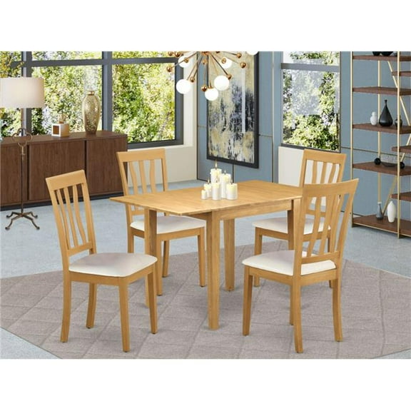 5 Piece Norden Wooden Dining Table Set - Oak