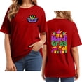 thumbnail image 1 of Outfmvch T-Shirts Mardi Gras pour Femmes, T-Shirts Graphiques, T-Shirts de Carnaval, Vêtements Mardi Gras, T-Shirt à Manches Courtes Col Rond Imprimé Lettre pour Femmes Rouge 1 3TG, 1 of 4