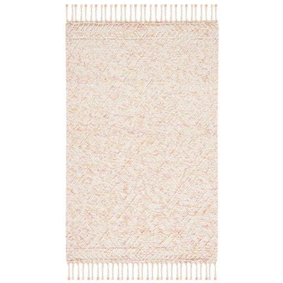 SAFAVIEH Natura Paolo Diamond Area Rug, Ivory/Red, 4' x 6'