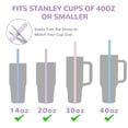 thumbnail image 2 of Tomorotec 12" Reusable Silicone Drinking Straws 15PCS with 2 Brushes, Compatible with Stanley Tumblers 40oz 30oz 20oz, Customizable for Various Drinkware, BPA-Free & Safe for Teeth (Morandi Colors), 2 of 8