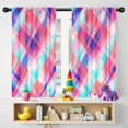 thumbnail image 5 of Blackout Kids Curtains,Multi Color Plaid Checkered Pattern Childrens Insulated Curtains Set Of 2,Bedroom Essentials,Toddler Room Decor 42"x54", 5 of 5