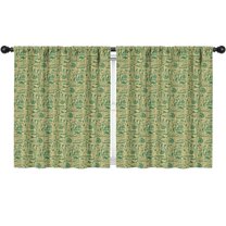 Blackout Kids Curtains,Green Bigfoot and Text Pattern Childrens Insulated Curtains Set Of 2,Bedroom Essentials,Toddler Room Decor 52x63in(132x160cm)