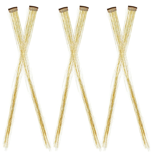 6pcs Tinsel Tinsel Extensions Kit Tinsel Fairy Hairlip en extensiones de cabello con brillo