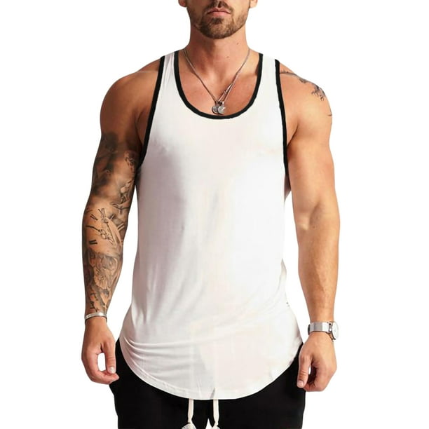 Faithtur Men Tank Top Sleeveless Sweat Absorption Summer