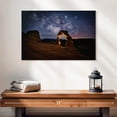 thumbnail image 2 of Elephant Stock Milky Way Over Delicate Arch In Arches Park Wall Art - Horizontal Canvas Wall Art - Lobby Wall Decor - Nature Canvas - Brown And Blue Decor By Scott Stulberg - 24" x 16", 2 of 8
