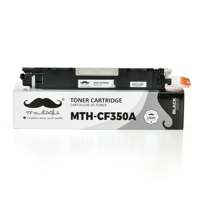 Moustache Compatible HP 130A CF350A Black Toner Cartridge for HP Color LaserJet Pro MFP M176n Color LaserJet Pro MFP M177fw