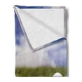 thumbnail image 2 of Golf Soft Flannel Fleece Throw Blanket, Championship Design Retirement Hobby Sports Activity Game Design, Cozy Plush for Indoor and Outdoor Use, 50" x 70", Olive Green Violet Blue, by Ambesonne, 2 of 5