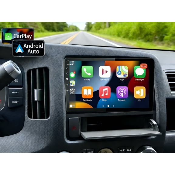 Molaner Car Radio Stereo Android 15 for Honda Ridgeline 2006-2014 Fit for CarPlay Android Auto, 10.1" Touch Screen Car Radio Bluetooth, WiFi, 4 64G