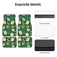 thumbnail image 5 of ZNDUO Waterproof Non-slip Car Floor Mats, Cartoon Flowers Cute Frogs Pattern All-Weather Car Mats Universal Floor Liner Car Accessories, 4 Piece, 5 of 6