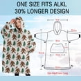 thumbnail image 4 of Oversized Wearable Blanket Hoodie,White Bigfoot and Tree Pattern Sherpa Blanket Hoodie with Super Pockets,Super Warm Fuzzy Pullover for Women & Men, 4 of 6
