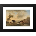 thumbnail image 2 of Leendert de Koningh 24x18 Black Modern Framed Museum Art Print Titled - Cows in Summer Landscape, 2 of 5