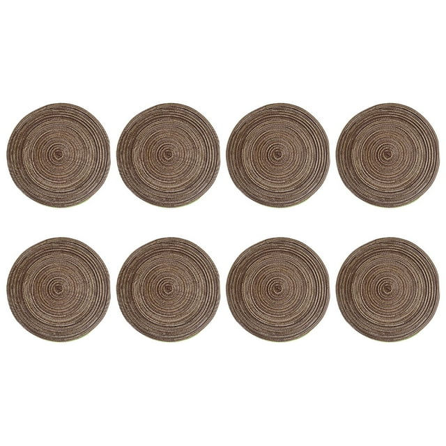 kurtrusly 8piece Versatile And Practical Table Mats For All Dining Needs Widely Used Milky coffee color 8PCS