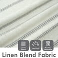 thumbnail image 3 of DriftAway Farmhouse Linen Blend Blackout Curtains 63 Inches Long for Bedroom Vertical Striped Printed Linen Curtains Thermal Insulated Lined Treatments for Living Room 2 Panels W52 x L63 Linen Grey, 3 of 8