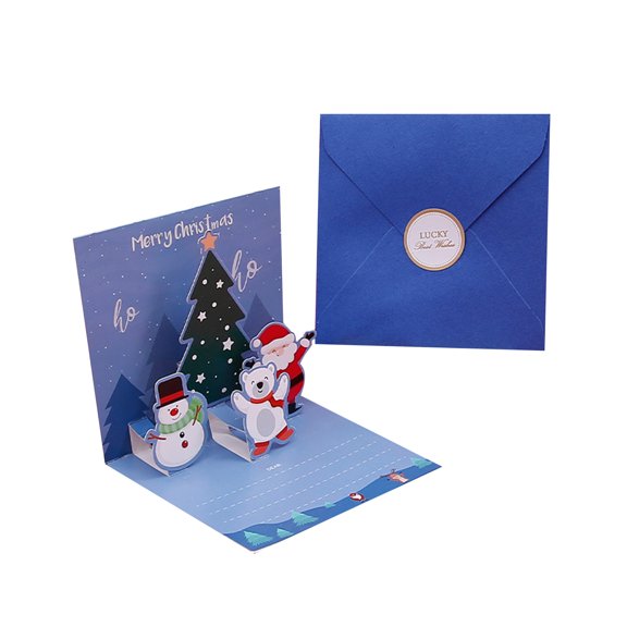 Giyblacko Christmas Cards 3D Christmas Greeting Card Creative Christmas Eve Message Holiday Card Christmas Surprise Gift Holiday Blessing