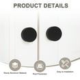 thumbnail image 2 of Uxcell 2-Pack Matte Black Cabinet Knobs, 1-1/10" Striped Round Modern Aluminum Knobs Handles [Black], 2 of 6
