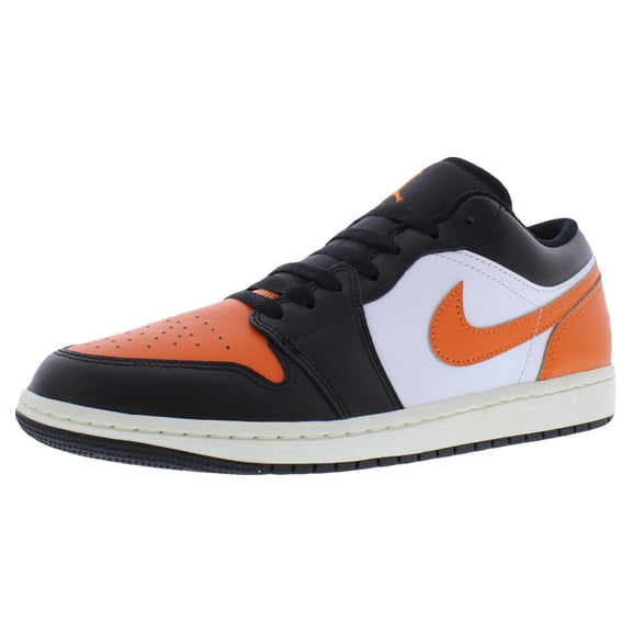 Men's Jordan 1 Low Black/Starfish-White-Sail (553558 081) - 10.5