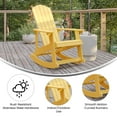 thumbnail image 4 of Flash Furniture Savannah Adirondack Rocking Chair Yellow 2/Pack (JJC14705YLW2), 4 of 9