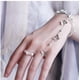 thumbnail image 2 of Pulsera clásica antigua, pulsera con anillo, pulsera abierta de plata, pulsera ajustable con líneas de plata, anillo en espiral, pulsera con borlas, regalo para ella, 2 of 7