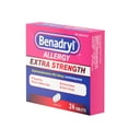 Benadryl Extra Strength Antihistamine Allergy Relief Tablets, 24 ct