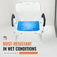 thumbnail image 4 of 400lbs Shower Chair Bath Stool Seat Height Adjustable for Bathtub Shower, 4 of 9