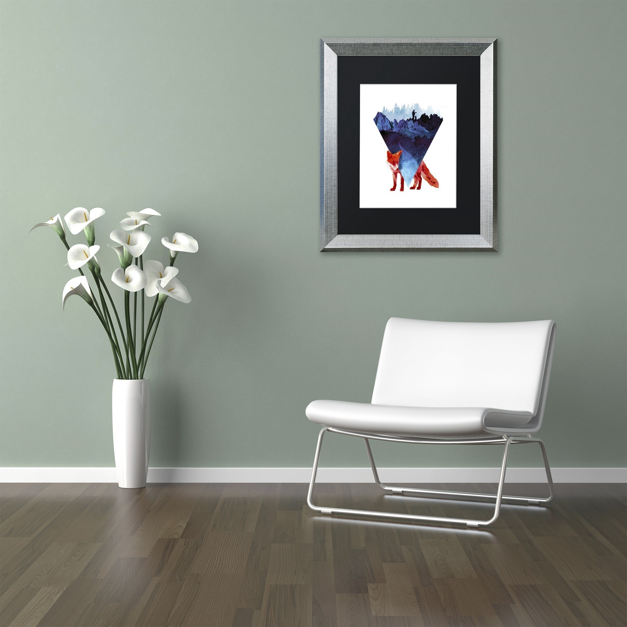 Trademark Fine Art 'Risky Road' Canvas Art by Robert Farkas, Black Matte, Silver Frame