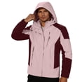 thumbnail image 2 of Ceisia Unisex Windproof Waterproof Hooded Rain Jacket Outdoor Hiking Camping Cycling Windbreaker Outerwear Pink M Gift, 2 of 7