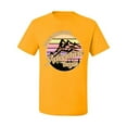 thumbnail image 2 of Wild Bobby Let Our Classroom Adventure Begin Mountain Sunset Light Colors Pop Culture Men Tee, Gold, Small, 2 of 6