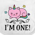 thumbnail image 4 of Inktastic First Birthday Unicorn Cat Girls Girls Baby Bib, 4 of 4
