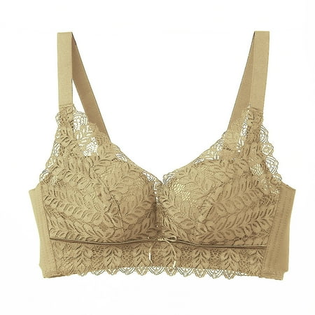 YWDJ Bras for Women Full Coverage No Wire Push up Wireless Comfort Straps Support Bralette Breathable Soft Bra for All Shapes Sagging Breasts Yellow S