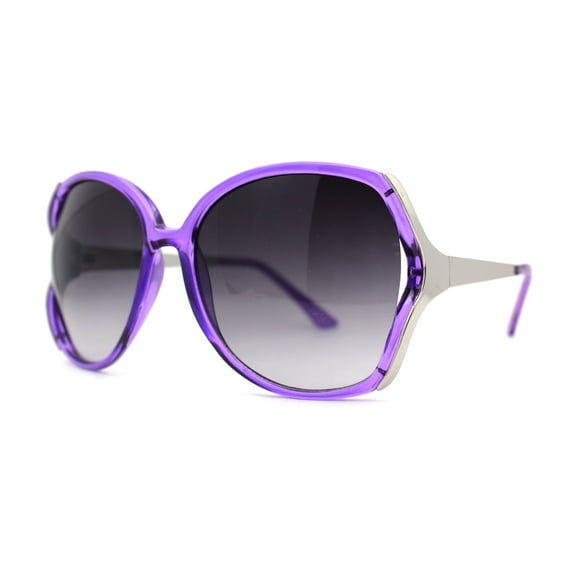 Womens Chic Butterfly Oversize Sunglasses Purple Smoke