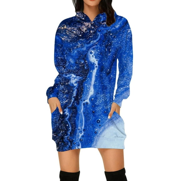 WILLBEST hoodies Women's Casual Fashion Printed Long Sleeved Hoodie Long Style Sweater van city hoodie