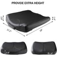 thumbnail image 2 of QYILAY Leather Car Memory Foam Heightening Seat Cushion for Short People Driving, Sciatica & Lower Back Pain Relief Pad,Black, 2 of 7