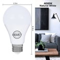 thumbnail image 3 of A19 3 Way LED Light Bulbs 4000K, 30/70/100W Equiv. (6/10/15W), 500/1200/1600LM, E26 Base LED Bulbs for Table Lamps, Desk Lamps, Floor Lamps - 2 Pack, 3 of 7