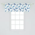 thumbnail image 2 of Ambesonne Feather Window Valance, Watercolor Quill Motifs, 54" X 18", Pale Blue and White, 2 of 3