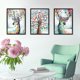 thumbnail image 1 of Gwong Decoración hogareña 3 unids / set 3D Deer Animal Wall Wall Stickers Living Room Art Decor Picture Pósters Gwong 99252, 1 of 7