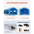 thumbnail image 2 of VEVOR Inflatable Paint Booth, 32.81 x 19.69 x 13.12 ft, Inflatable Spray Booth with 950W and 1100W Blowers and Air Filter System, Round Roof, for Painting Car, Truck, Furniture,Automotive Sheet Metal, 2 of 9