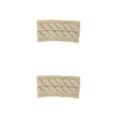 thumbnail image 4 of Jumpingount Diadema de invierno para mujer, tejido a prueba de viento, elástico, calentadores de orejas anchas, motocicleta de Motor de cara Beige 2Conjunto, 4 of 6