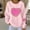 Pink#Sweatshirts for women, variant on Zorckvet Valentine Gift Sweatshirts for Women Crewneck Shirts Long Sleeve Crewneck Pullover Love Fashion Trendy Womens Tops