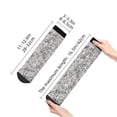 thumbnail image 2 of Uemuo Silver Glitter Printed Crew Socks, Moisture-Wicking Socks, Athletic Socks for Men Breathable Cushion Socks Casual Sport Socks for Running Traveling, 2 of 6