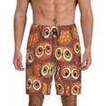 thumbnail image 1 of Fotbe Brown Owl Pantalones Cortos de Pijama para Hombre, Ropa de Dormir, Pantalones de Pijama Cortos para Hombre-4X-Large, 1 of 6