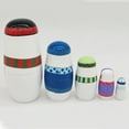 thumbnail image 3 of 5 Pieces Russian Matryoshka Snowman Nesting Dolls.Hand Painted Figurines.Wooden Stacking Dolls for Home Decoration, Kids Education Toys, 3 of 8