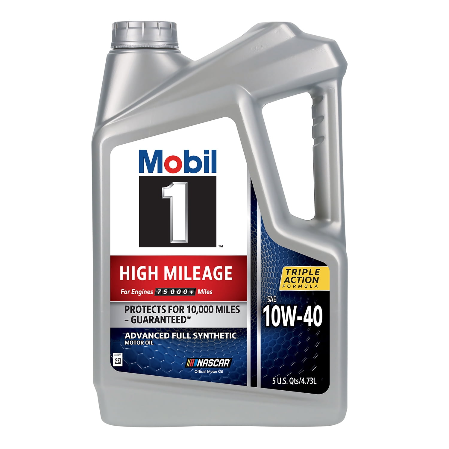 Mobil 1 High Mileage Full Synthetic Motor Oil 10W-40, 5 qt (3 Pack) - 2