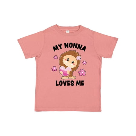 

Inktastic My Nonna Loves Me with Bigfoot Girls Toddler T-Shirt