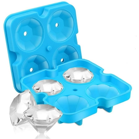 

Ice Cube Tray Diamond Mold Reusable Silicone Flexible Mar with Lid for Chilling Whisy Cocktail Easy Release Stackable Cover